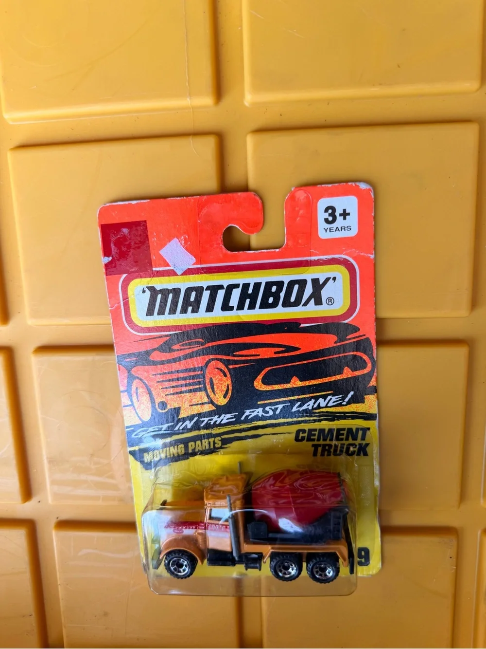 Mattel Matchbox Cement Truck Toy - Red & Orange